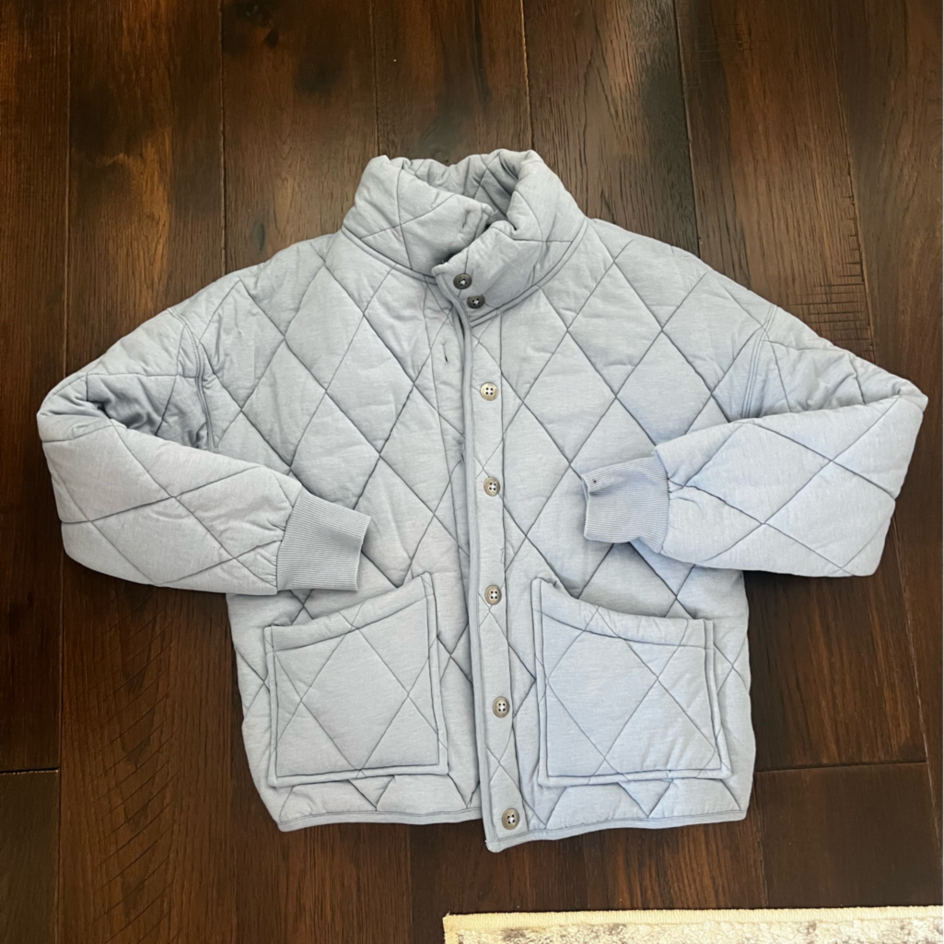Quilted Jacket In Light Blue